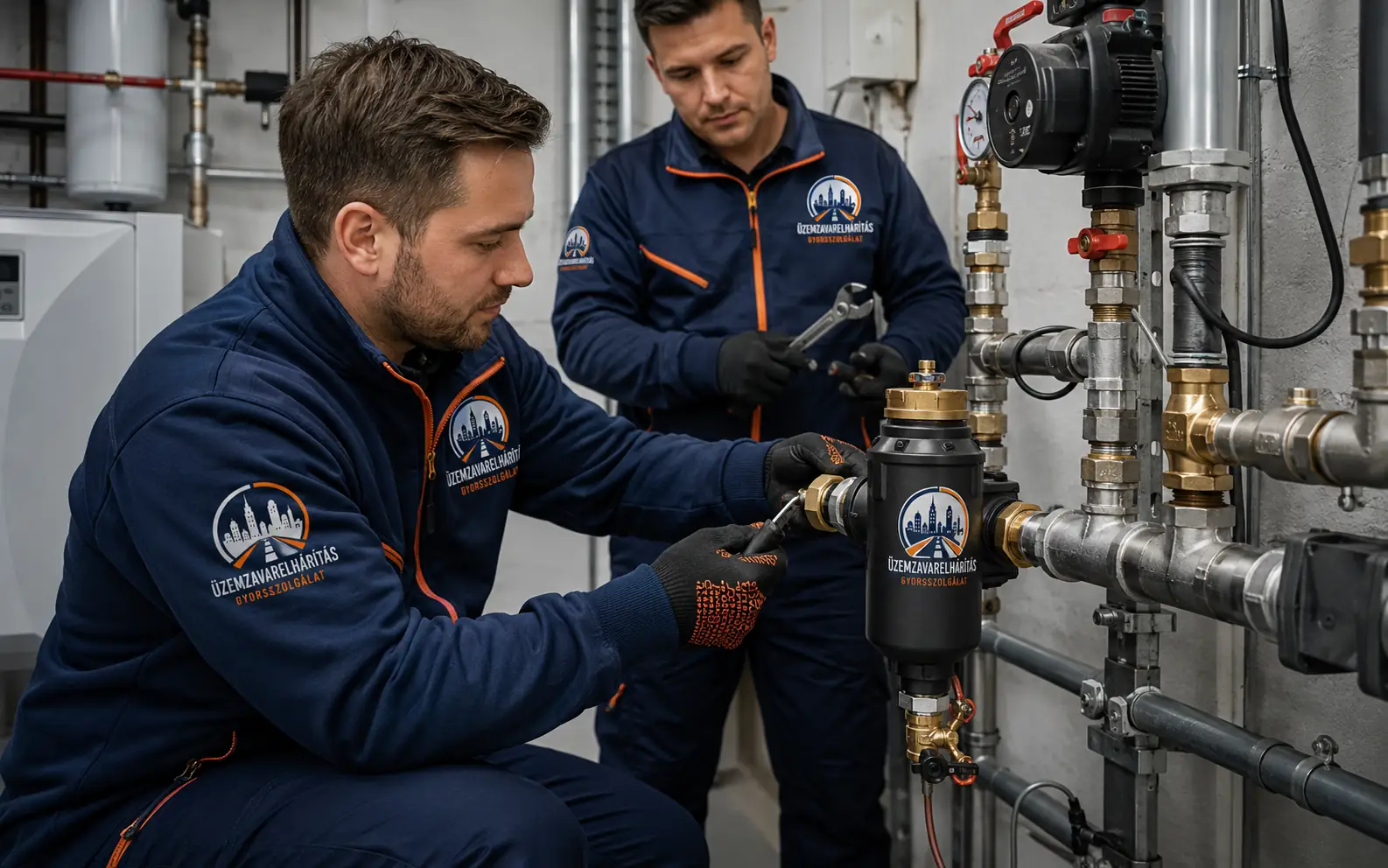 Mágneses iszapleválasztó beépítése fűtésrendszerbe az iszaposodás és magnetit kezelésére