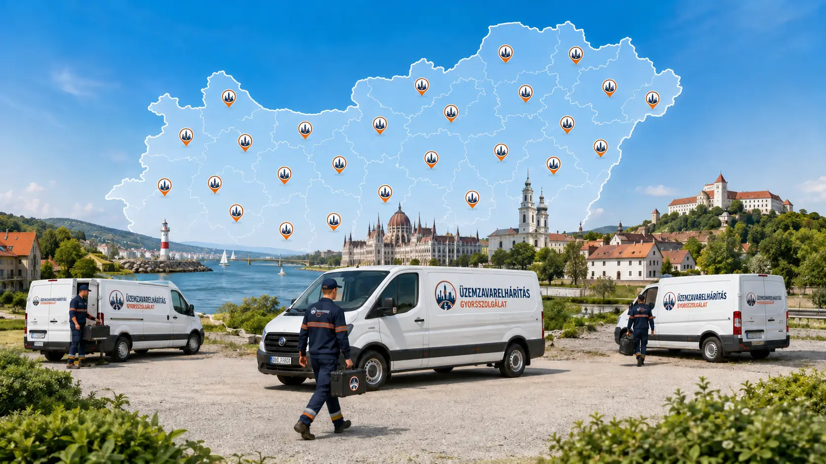Az Üzemzavarelhárítás országos gyorsszolgálat és épületgépészet Magyarország-térkép